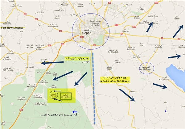 لانه جبهة‌ النصره در جنوب‌غرب ریف حلب فتح شد/شهر «الحاضر» ریف‌حلب، تحت کنترل ارتش سوریه و حزب‌الله